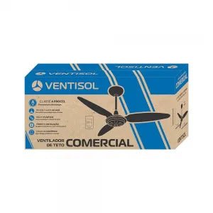 Ventilador de Teto Comercial 3 Pás 130W Preto 220V - Image 4